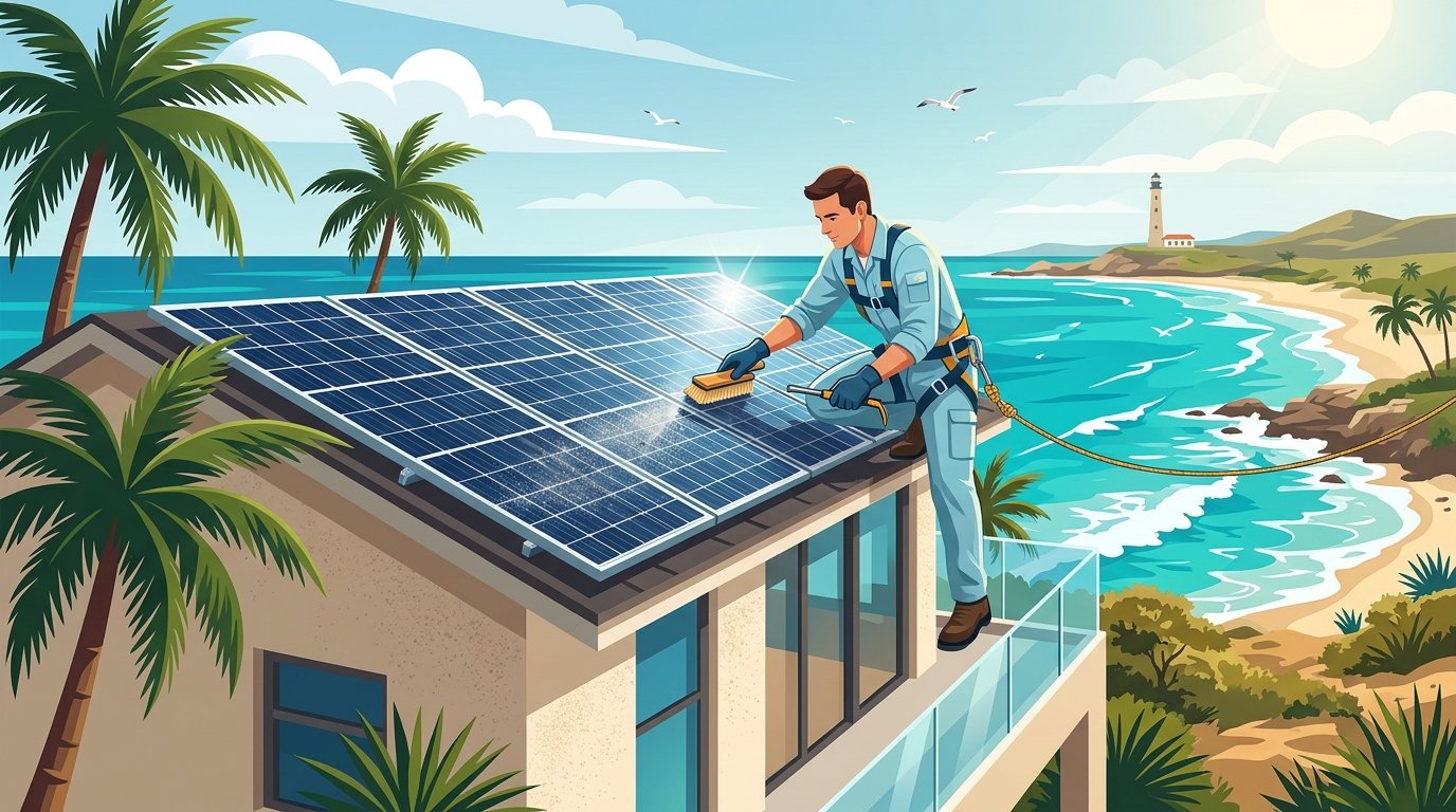 Solar Maintenance in Aruba's Salt Air