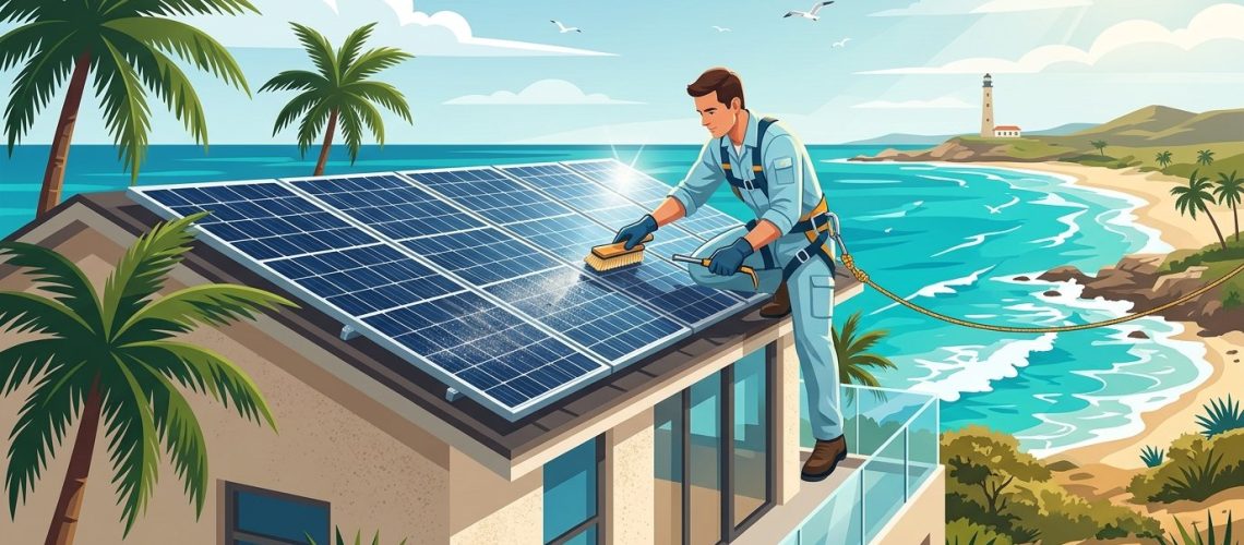 Solar Maintenance in Aruba's Salt Air